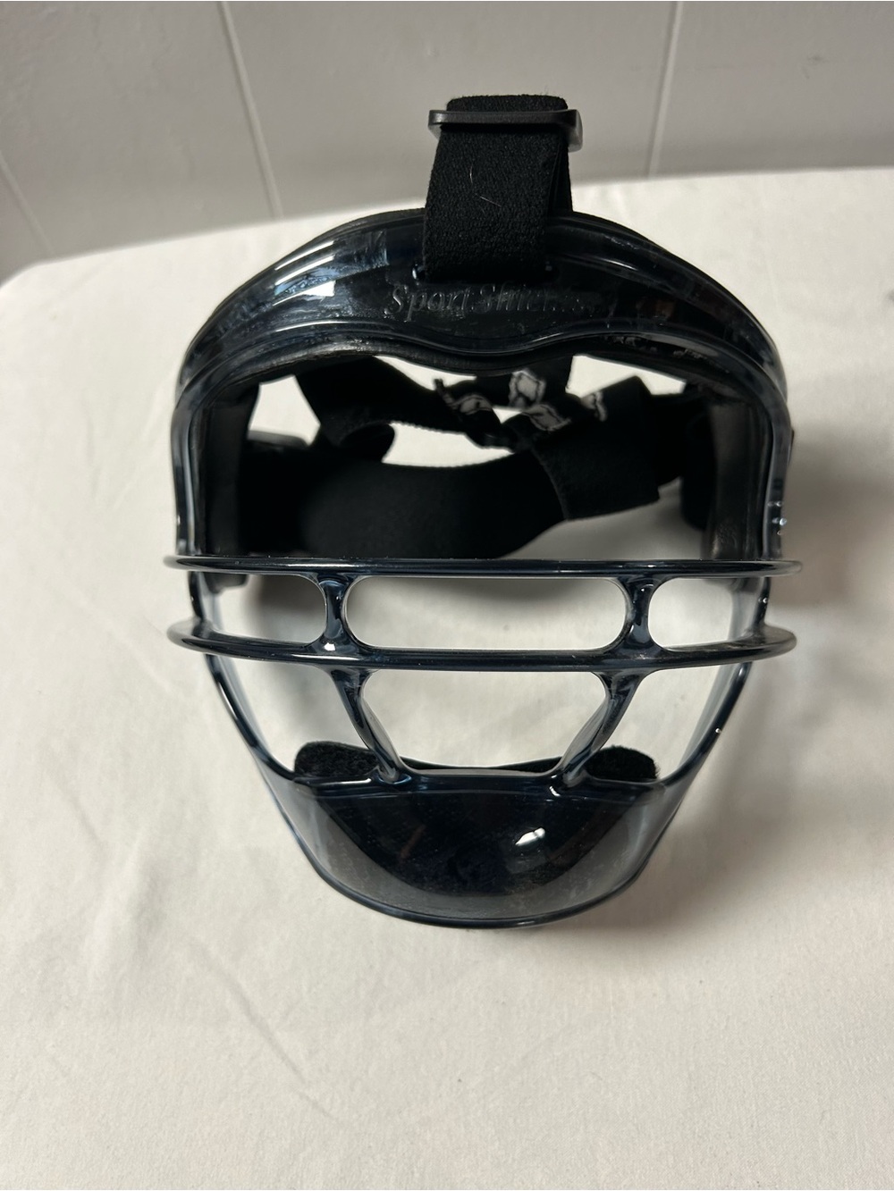 Softball Clear Black Face Mask Cage - Adjustable Straps defender